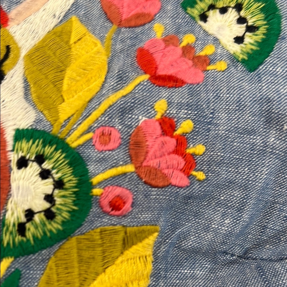 Boden Embroidered Blue Sleeveless Dress, size 2 US, 6R UK - Picture 9 of 10